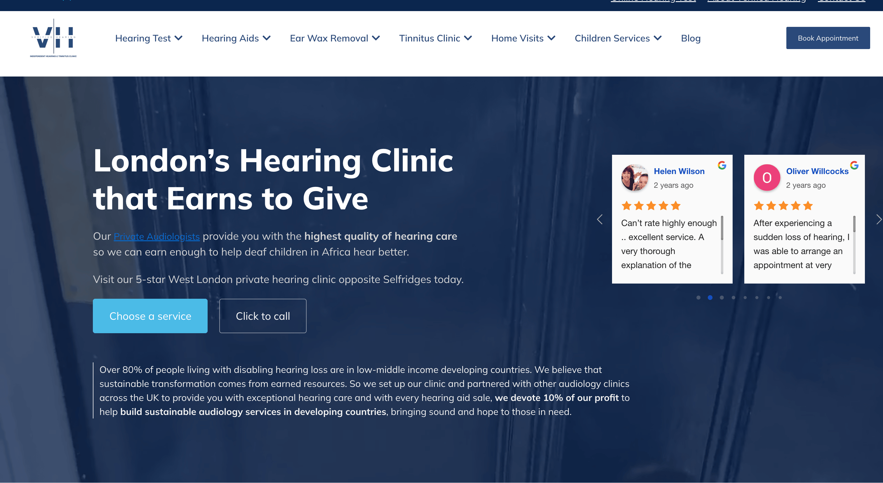 Verified Hearing website